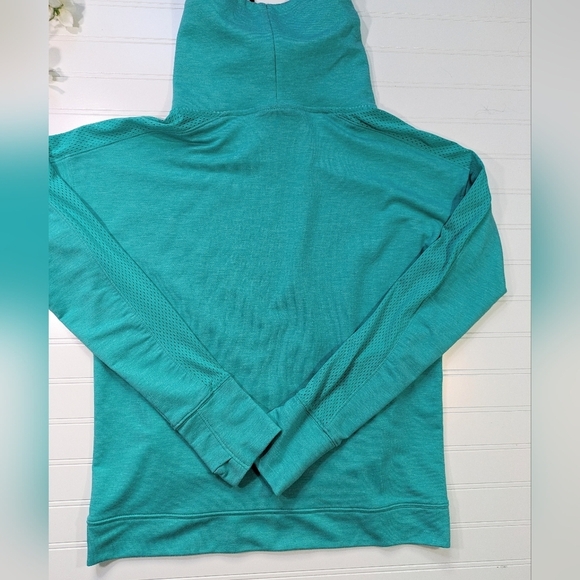 Under Armor Teal Funnel Neck Knit Pullover - Picture 2 of 5